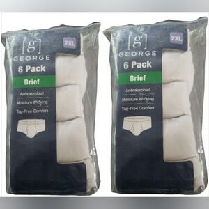 Men 2XL Cotton White Briefs Set Of 12